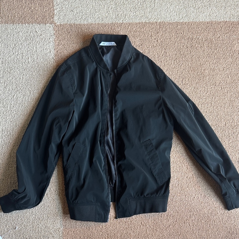 Zara Men's Dark Bomber Jacket